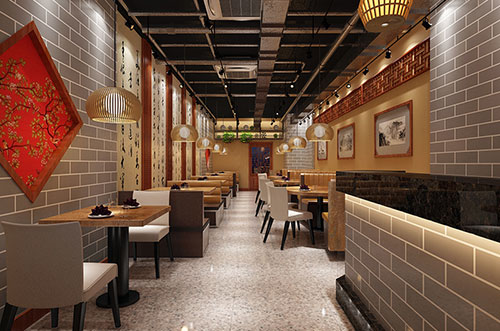 荥阳传统中式餐厅餐馆装修设计效果图