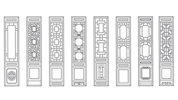 荥阳喜迎门中式花格CAD设计图样式大全